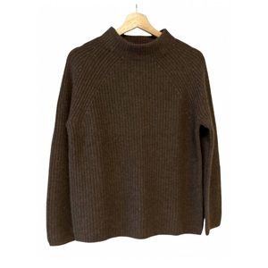MUJI Brown Yak Wool Blend Stand Collar Sweater